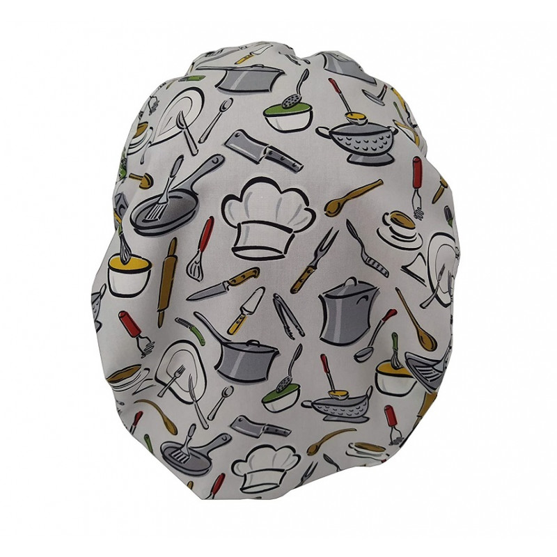 Gorro Cocinera Utensilios de COCINA para Pelo largo BolsoHatillo TC