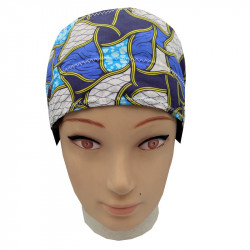 Casquettes d’allaitement pour femmes Blue Africa pour cheveux longs bolsohatillo tc